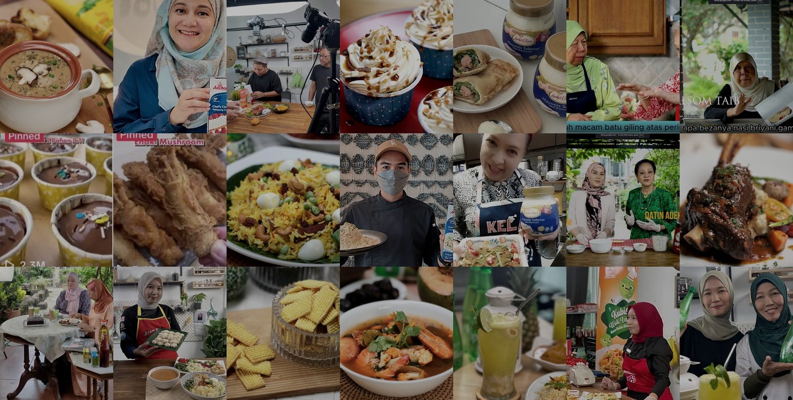 Mosaic of iCookAsia food content, KOL campaigns, and social media coverage