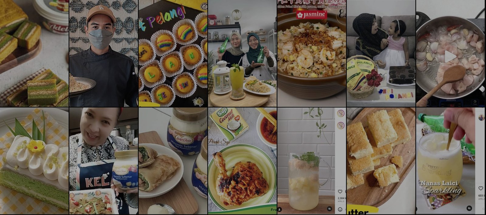 iCookAsia Digital food KOL and influencer campaign content wall