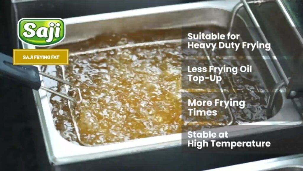 SAJI Frying Fat in a deep fryer with on-screen benefits