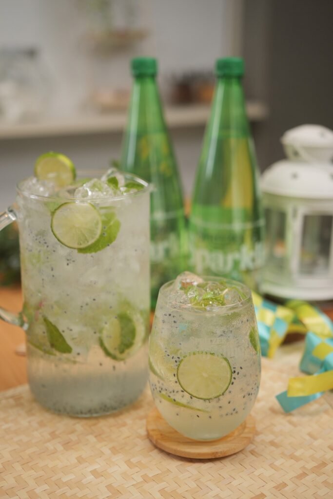 Limau Selasih Pudina Sparkling drinks with Spritzer Sparkling bottles